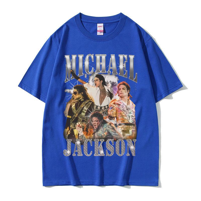Classic Unisexs Michael Jackson Pattern Tshirt 2026Summer Luxury Retro Gothic Rock Fashion Tshirt Unisexs Cotton Oversized Tshirt