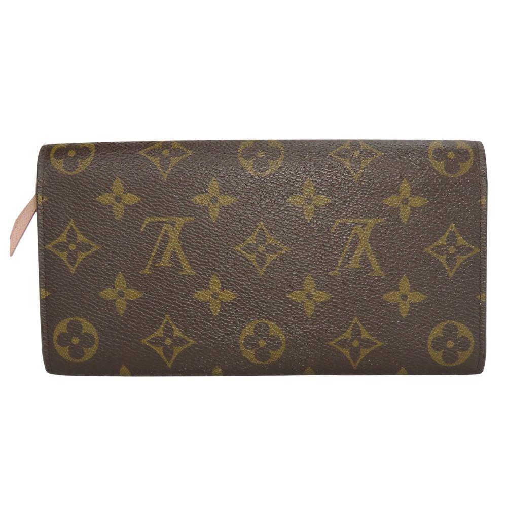 Used LOUIS VUITTON Purse Portefeuille Emily M61289 Monogram Brown Rose valerine Bifold Wallet