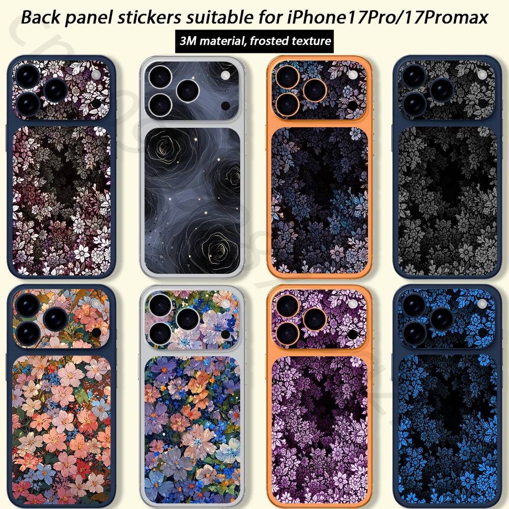 flower TICKET Decal Skin Wrap for iPhone 17 Pro/Pro max Protective Film for Back, Frame, Camera