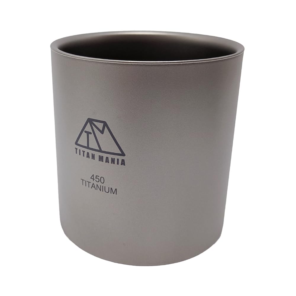 

TITAN MANIA Cup Титановая кружка с двойными стенками, двойная структура, двойная стенка, штабелируемая кружка, легкая стильная чашка, столовая посуда для кемпинга, одиночного кемпинга на открытом воздухе
