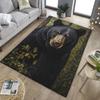 Realistic Black Bear Rug for NatureLovers Wildlife Theme Area Rugs Cozy Living RoomDecor Anti Slip Carpet Can Be Machine Washed
