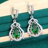 Hot Selling Green Zircon Necklace Earrings Ring Set for Ladies