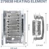 W10724237 279838 Dryer Heating Element Replacement for Whirlpool Ken-more Dryer -4531017 Dryer Heater-Replacement 3398064 3403585 8565582 AP3094254