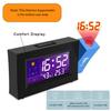 12H/24H Switching Projection Alarm Clock Weather Display Electronic Clock Display Humidity and Temperature Multi-Function Electronic