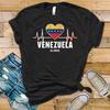 Venezuelan Flag Heartbeat T-shirt Design Pride Sublimation Cotton Round-neck Short-sleeved All-season Shirt - Men's Summer Co...