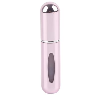 Tragbare Parfümflasche, Zerstäuberflasche zur Flüssigkeitsabgabe für unterwegs, 5 ml, Pink