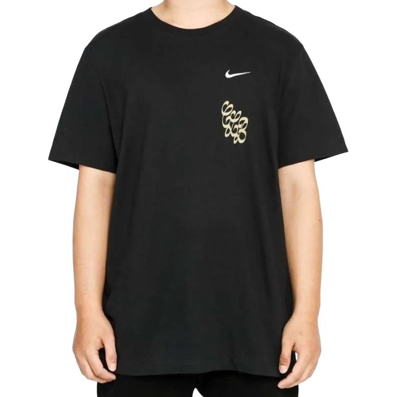 Nike Tricou cu mânecă scurtă și gât rotund X Drake Certified Lover Boy cu imprimeu litere Rose, unisex, topuri, negru CLBBLKT-001