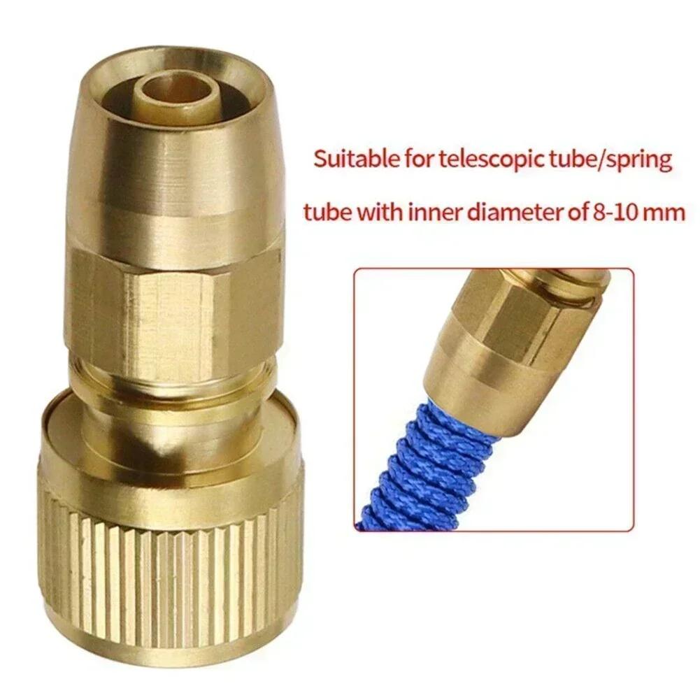 Reliable Brass Quick Connector Adaptor for Expanding For Garden Water Hose Repair and Faucet To Nozzle Attachment