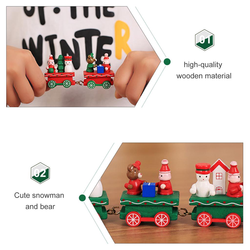 Christmas Decoration Christmas Train with Snowman Train Decor for Christmas Party Christmas Train Ornament Toys for Kids Gift Home Decoration