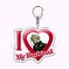Pfp Sephiroth Acrylic KeyChain Pendant Key Ring I Love My Boyfriend Girlfriend Pink Heart Keyring for Bag Pendant Jewelry Gifts