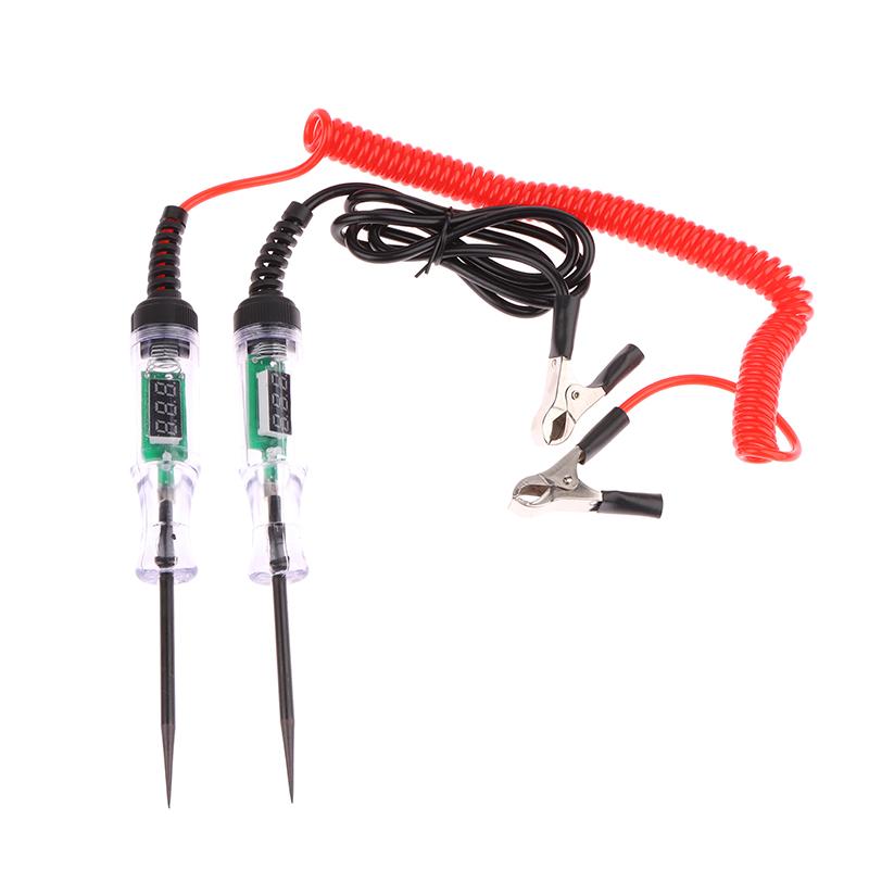 Digital Display Long Probe Pen Light Bulb 6V 12V 24V Dc Car Truck Voltage Circuit Tester Automobile Repair Diagnostic Tools