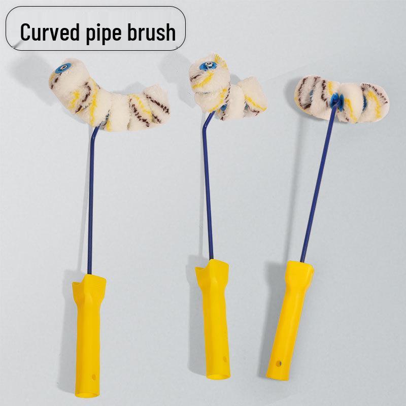 Curved Round Pipe Brush for Scaffolding, Railings, and Fire Paints