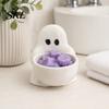 Ghost Themed Home Decoration Halloween Candle Holder, Cute 3D Printed Tea Light Holder for Decor Scented Candles, Small Tabletop Candy Dish
