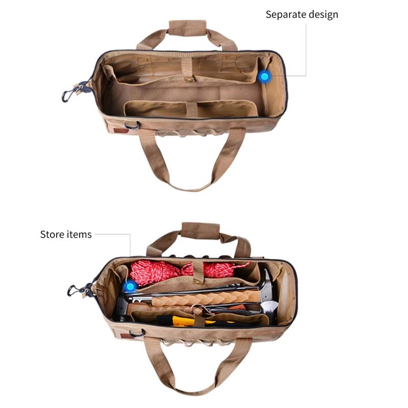 Multifunctional Camping Tool Bag Foldable Storage Box Wide Mouth Large Capacity Storage Bag Multi Purpose Carry Bag