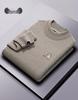 2025 Winter Men's Embroidered Fleece Sweater - Round Neck, Plus Velvet Chenille Knit, Thickened Base Layer Top