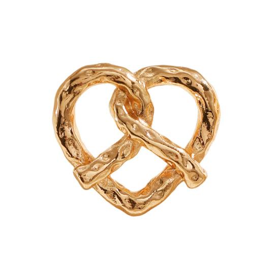 1 Paar Ohrstecker Verdrehtes Herz Design Ohrstecker Gehämmert Textur Piercing Ohrringe für Damen Pendeln Dating Schmuck Geschenk
