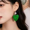 Acrylic Love Heart Drop Earrings for Women Girls, Heart Shape Dangle Earrings, Romantic Valentine's Day Jewelry Gifts