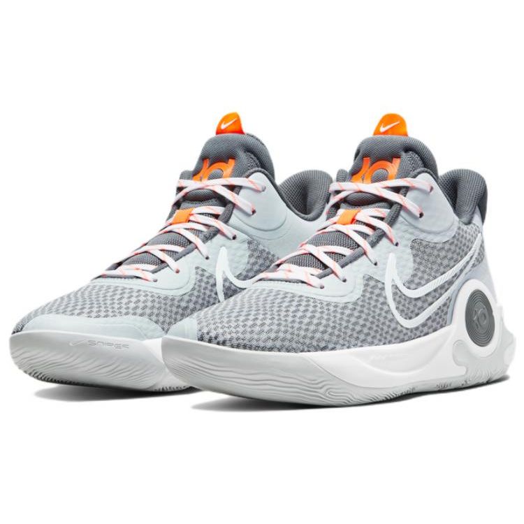 Nike Pantofi sport KD Trey 5 IX EP Pure Platinum Unisex Gri rece-gri total-portocaliu CW3402-011