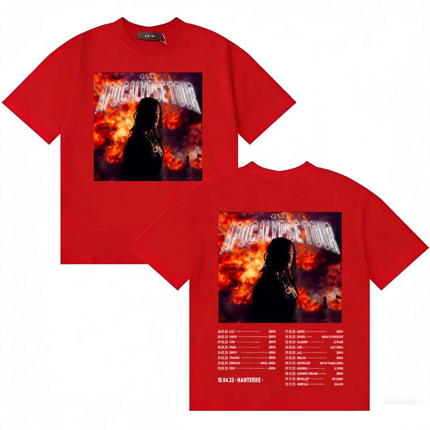 

Rapper Gazo APOCALYPSE Graphics Tshirt Unisexs Women High Quality Casual Oversized Short Sleeve T Shirts Teenagers Summer Cozy Tee S
