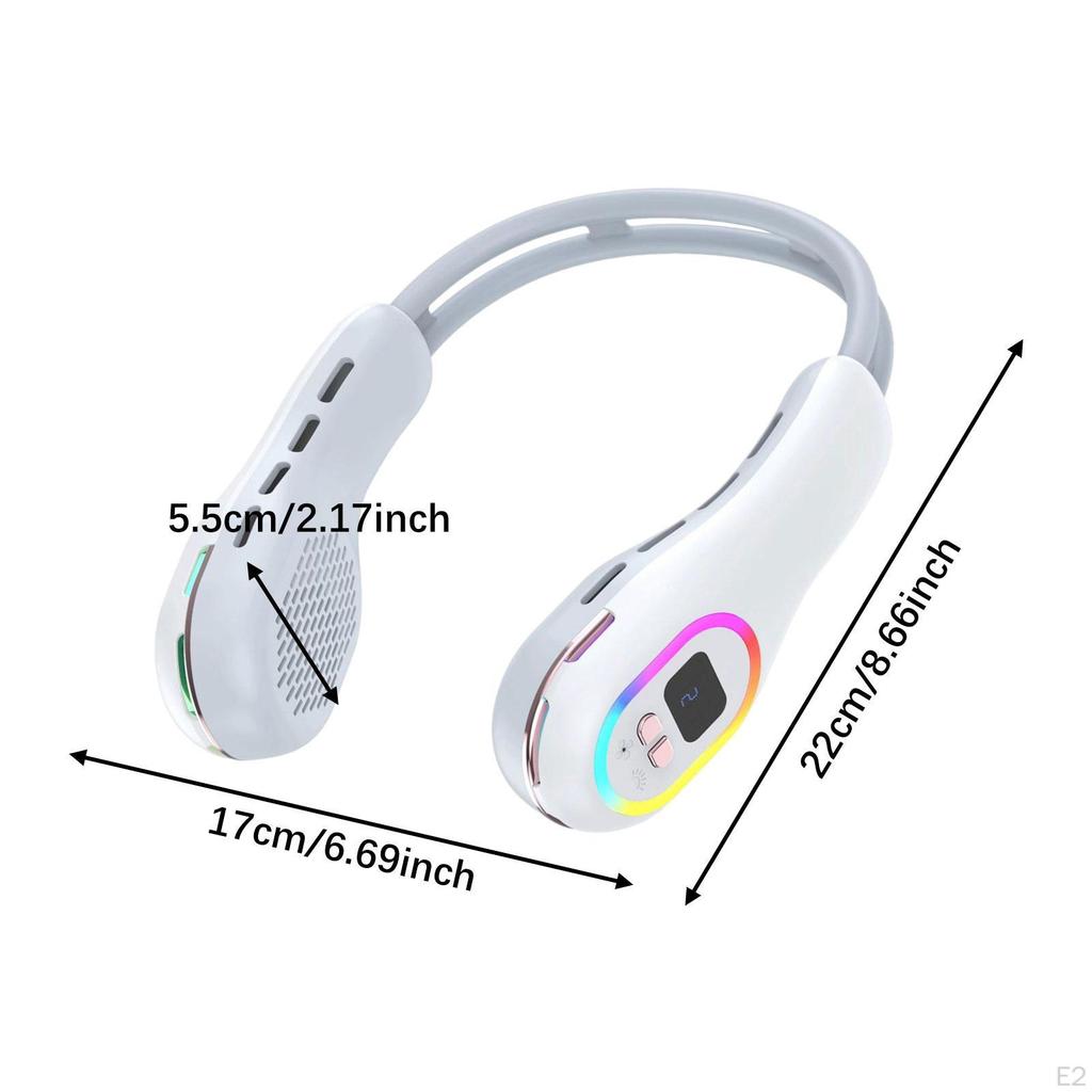 Neck Fan Handsfree,Low Noise LED Display Personal Cooling for Men Women Outdoor Indoor