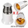 2 Pcs Light Bulb Adaptor Bayonet B22 To Edison Screw E27 Lamp Converter Holder Light Adapter Lamp Holder Lighting Parts