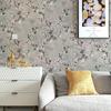 Floral Grey Peel and Stick Wallpaper Flower Self Adhesive Roll Waterproof Removable Contact Paper Furniture Table Renovate Decor