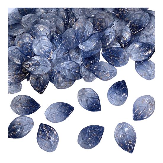 50Pcs Glass Camellia Tea Pendant 26 x 18mm Leaf Size DIY Jewelry Making Beads Set for Necklaces Bracelets Earrings