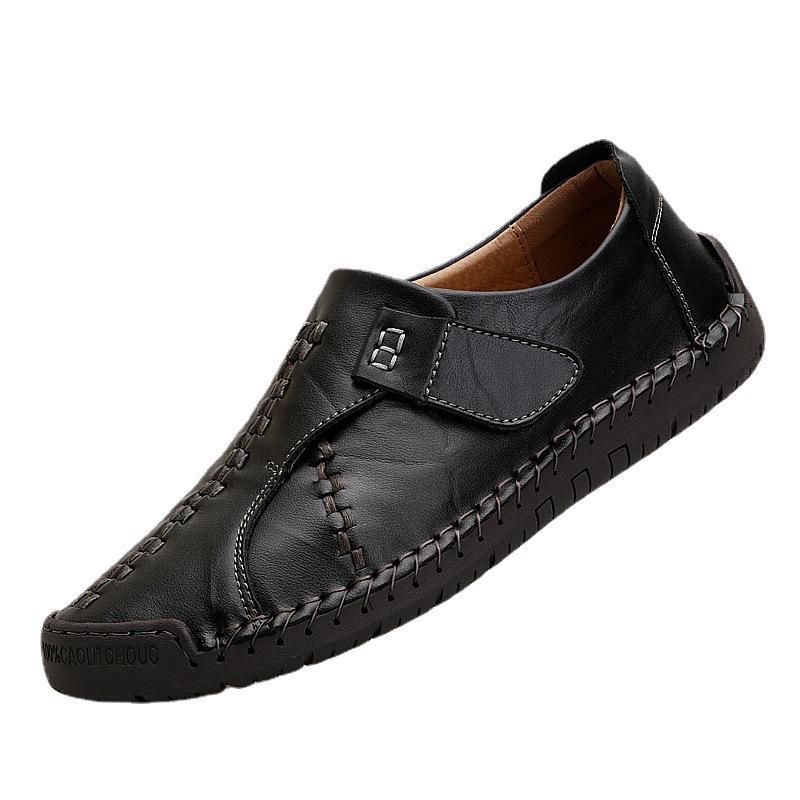 Neue Lederschuhe Herren Casual Atmungsaktiv Business Herren Doudou Schuhe Weiche Sohle Retro Handgefertigt Große Größe Lederschuhe Herren