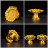 Single Lotus Flower Offering Tray High Quality Plastic Religious Fruit Plate for Temple Use Stylish Pattern Moisture Resistant