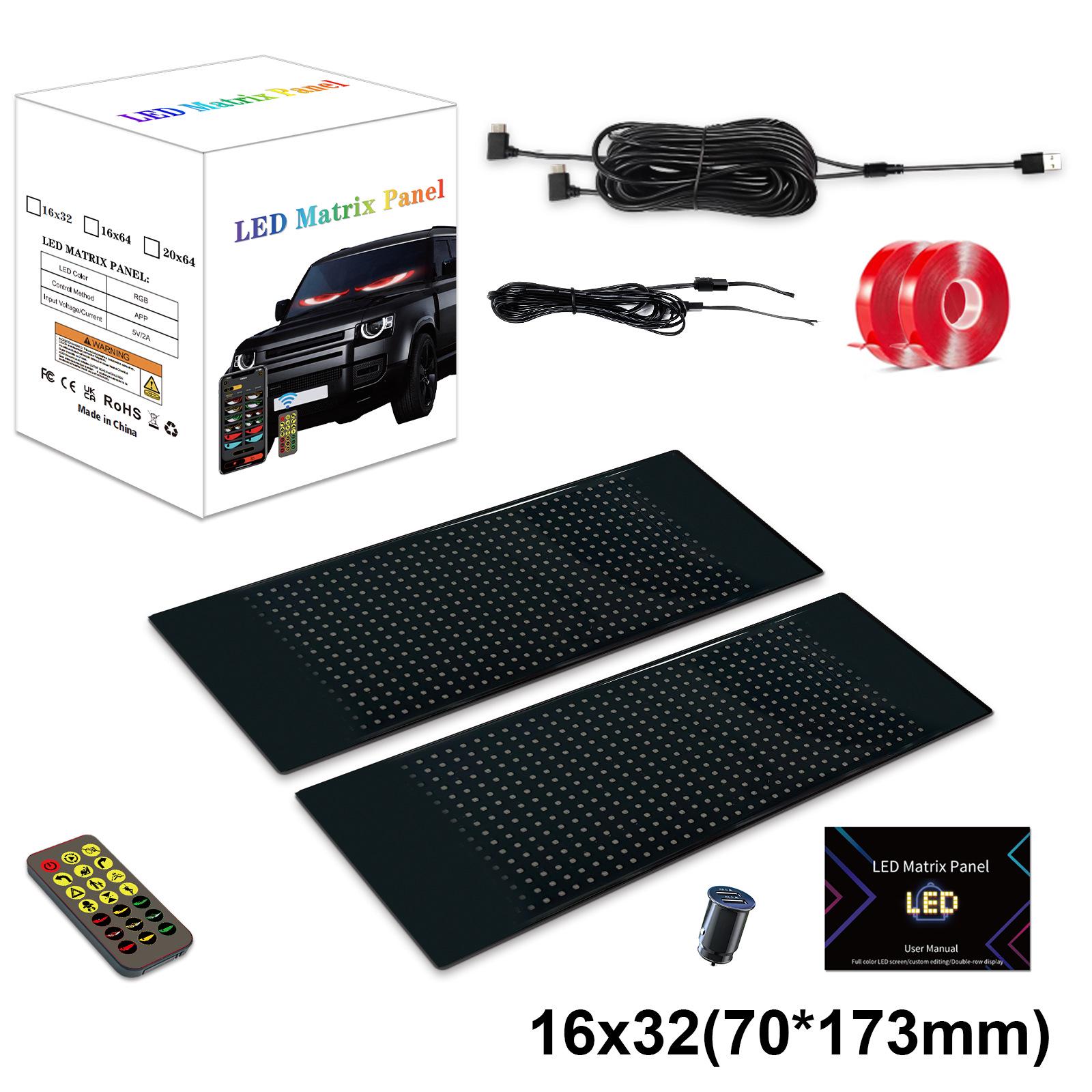 

Светодиодный гибкий мягкий экран Сглаз для автомобильного дисплея: Наклейка на заднее стекло с прокруткой