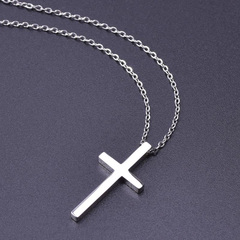 Personality Crosses Necklace Men 45-60cm Chain On The Neck Stainless Steel Necklaces For Men Women Accessories Fashion Jewelry