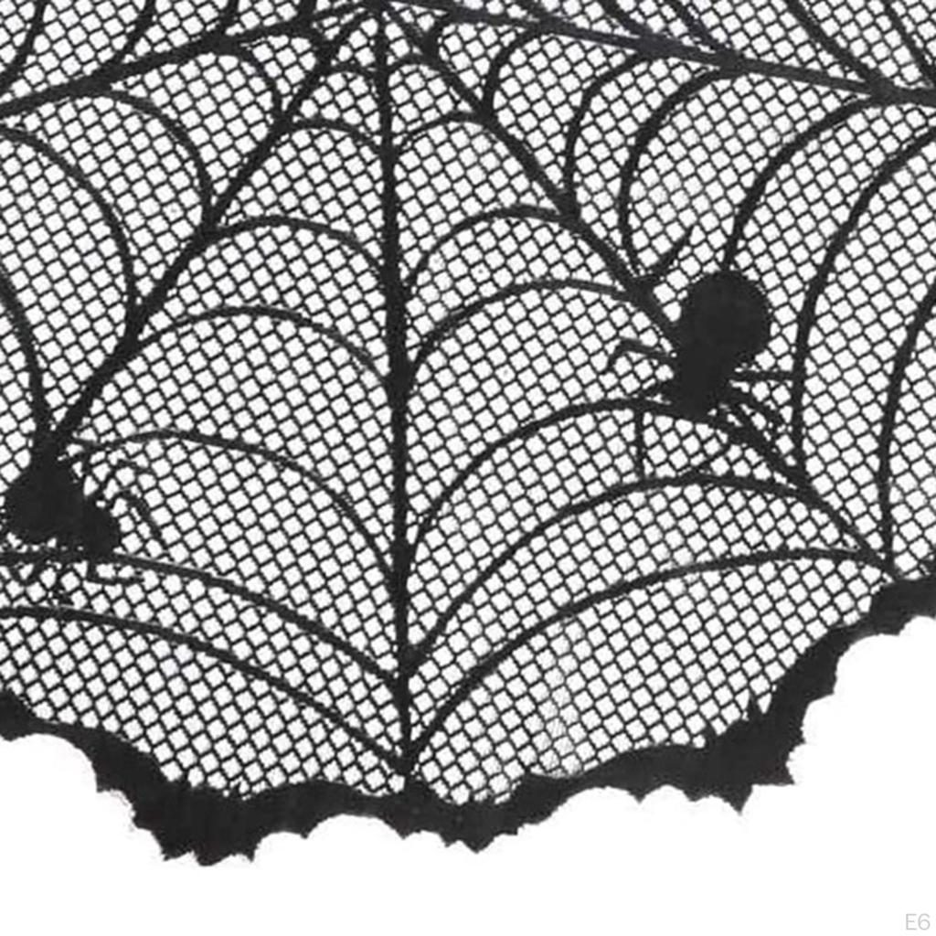 Spiderweb Round Tablecloth for Halloween Party Decor