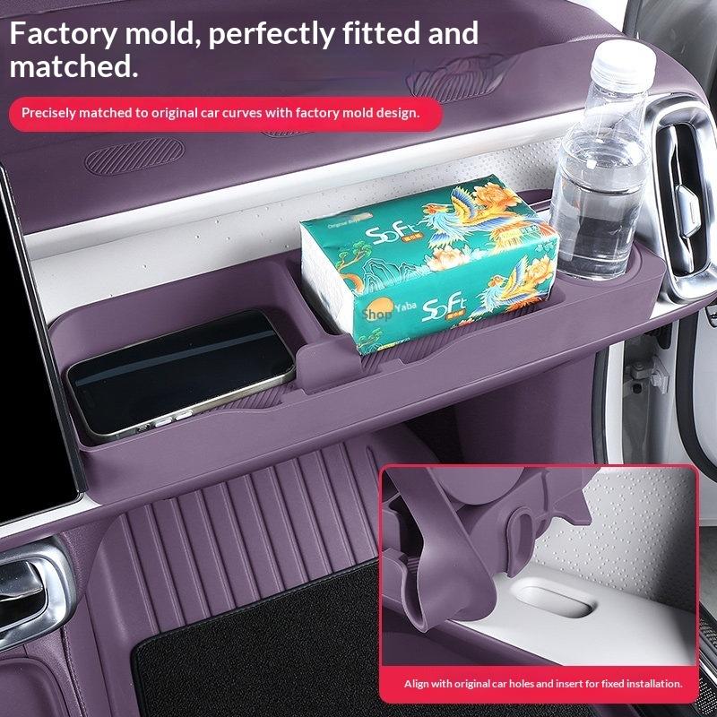 Fit For Leapmotor B10 B01 Lafa5 B05 Car Passenger Side Expansion Storage Box Hole Design Small Table Car Interior Practical