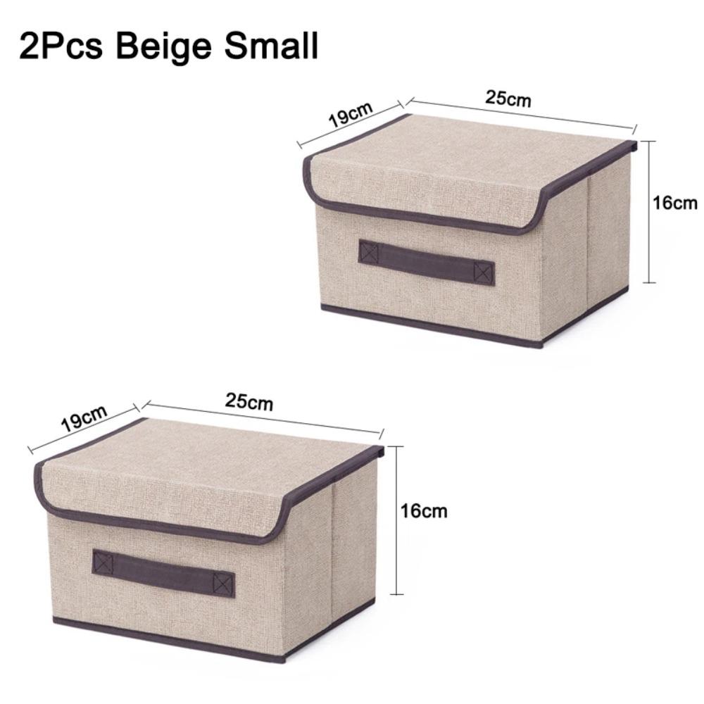 Non-Woven Fabric Storage Box Home Dustproof Bins Bedroom Cosmetics Bin with Lid Stackable Waterproof Clothing Underwear Boxes