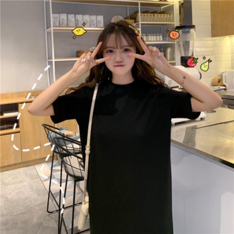 

YYFS Женская мода Лето Весна Рукава 1/2 Круглый вырез Свободная талия Повседневные платья XXXXL