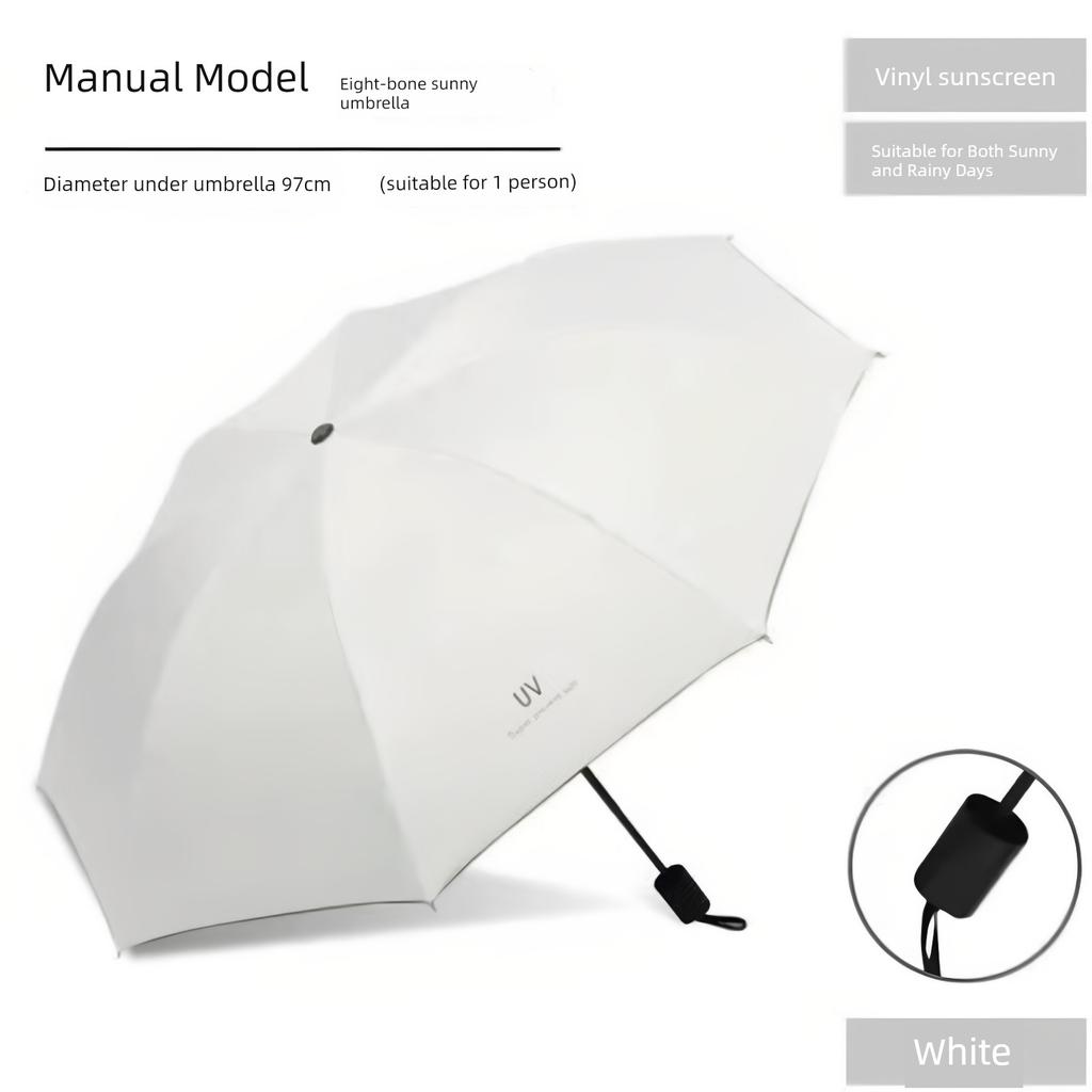 Fully Automatic Folding Umbrella with Black Coating, Business Umbrella, Dual-Use for Sun and Rain, Gift Umbrella, Black Manual Reinforced Umbrella