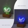 Romantic Atmosphere 3D Night Light Dimming Colorful Heart Shaped Atmosphere Lights Button Switch USB Plug In