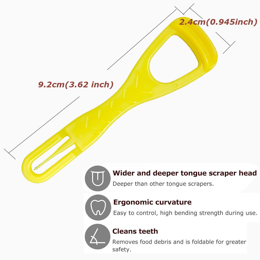 18Pcs Disposable Tongue Scraper With Dental Picks Double Side Cleaning Travel Oral Care Bpa Free Plastic Hygiene
