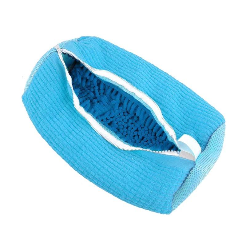 

Стирающийся в машине мешок для обуви, сетчатый мешок для стирки, защищающий от деформации, подходит для сушильных машин. небесно-голубой