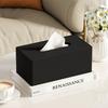 Nordic Style PU Leather Tissue Box High Quality Leather Napkin Holder Stripe Design Holiday Gifts for Families and Offices
