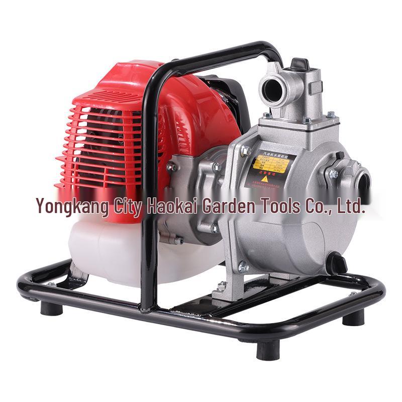 Dual Gasoline Engine Water Pump for Irrigation - High Flow, Self-Priming, Small, High Head