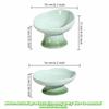 Flower Shape Ceramic Cat Bowl Anti-Tip Tall Footed Elevated Cat Bowl Oblique Mouth Anti-Slip Raised Pet Bowl Small Dogs