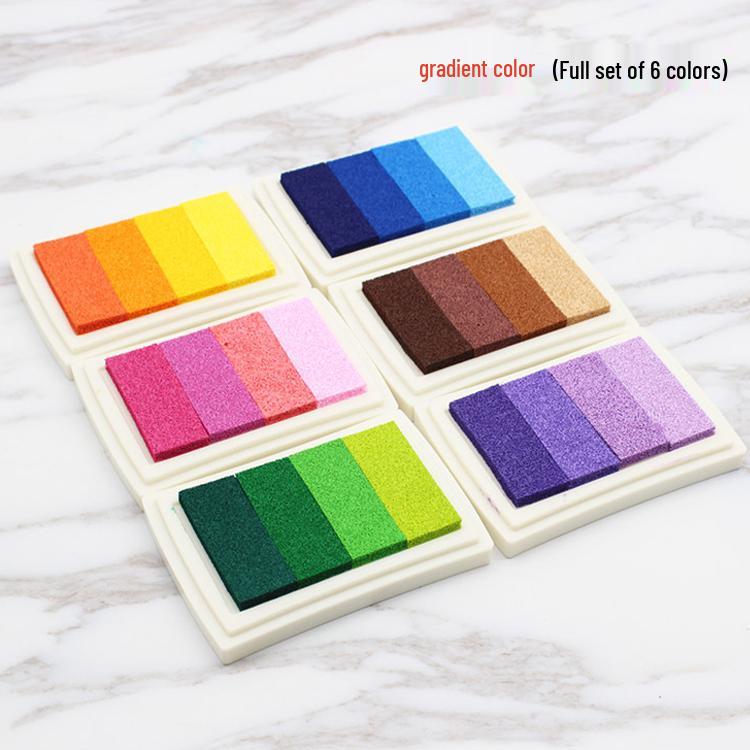 DIY 4-Color Gradient Ink Pad for Stamps and Finger Painting