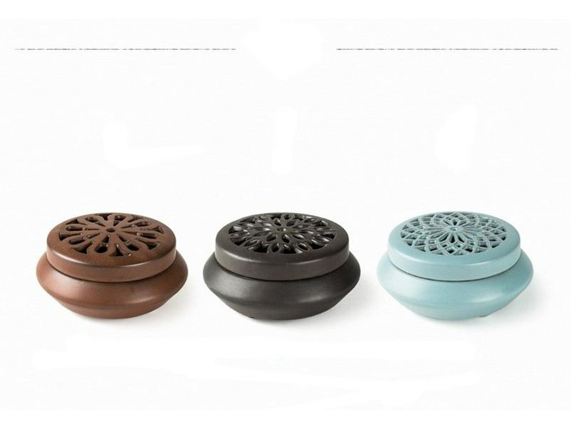 Antique Small Ceramic Incense Burner for Indoor Aromatherapy & Tea Ceremonies
