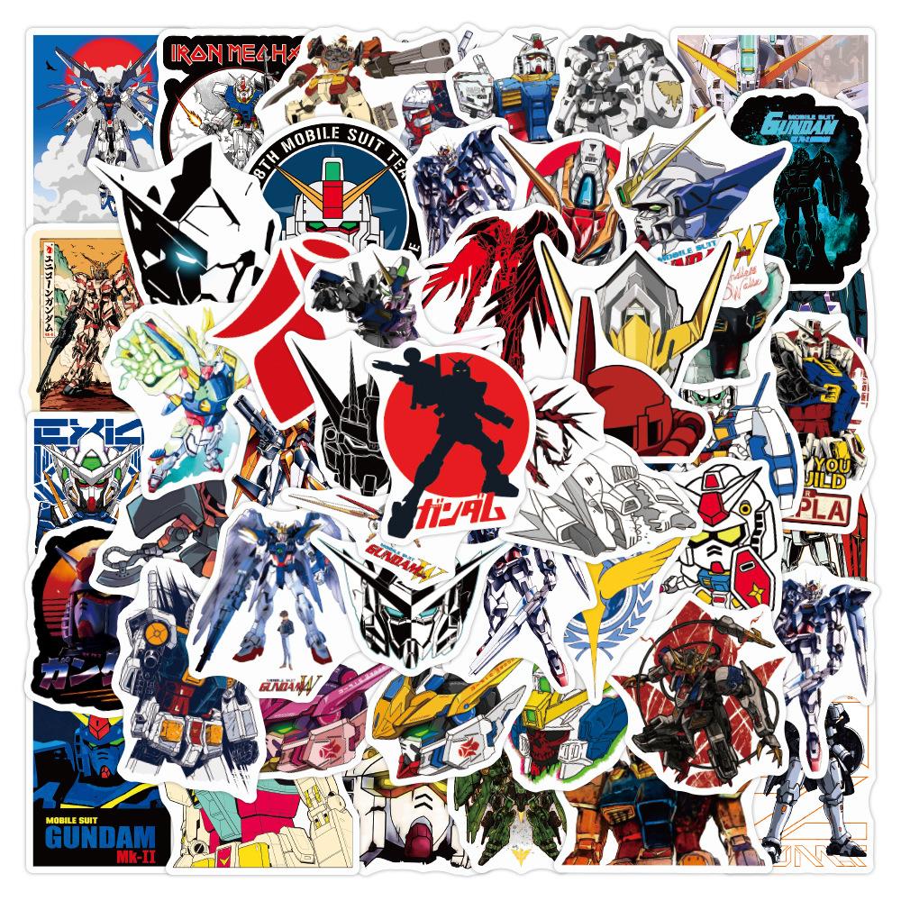 10 30 50 100Pcs Anime Gundam Cartoon Stickers Diy Motorcycle Luggage Guitar Skateboard Cool Graffiti Classic Kid Sticker Decal