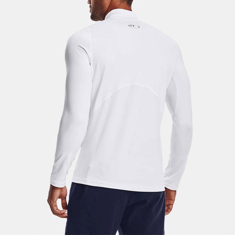 Under Armour Coldgear Armour Fitted Long Sleeve T-Shirt Men Tops White 1366066-100
