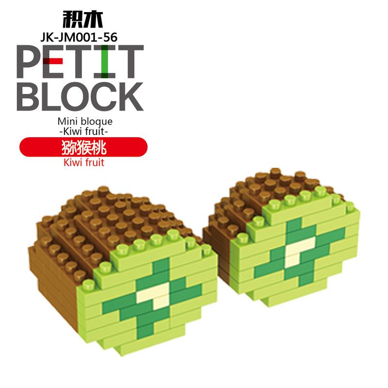 Mini Food Fast Food Fruit 3D Model Building Blocks DIY Wine Burger French Fries Hot Dog Cake Puzzle Assembly Toy Boy Girl Gift