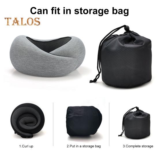 Travel Neck Pillow Aircraft Memory Foam Neck Support Cushion Adjustable Ergonomic Design Washable Neck Support Pillow