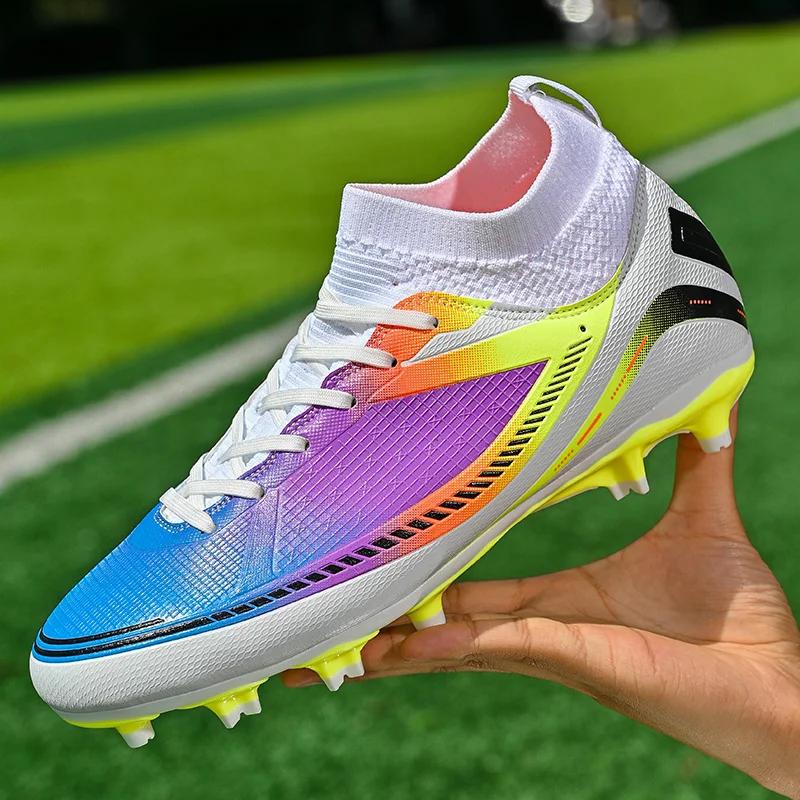 New Men Soccer Shoes Lightweight Kids Outdoor Breathable Football Boots Drop Shipping FG Cleats Professional Grass Children's