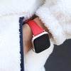 Egadeun Apple Watch Slim Leather Strap (Red) Compatible With All Se Models